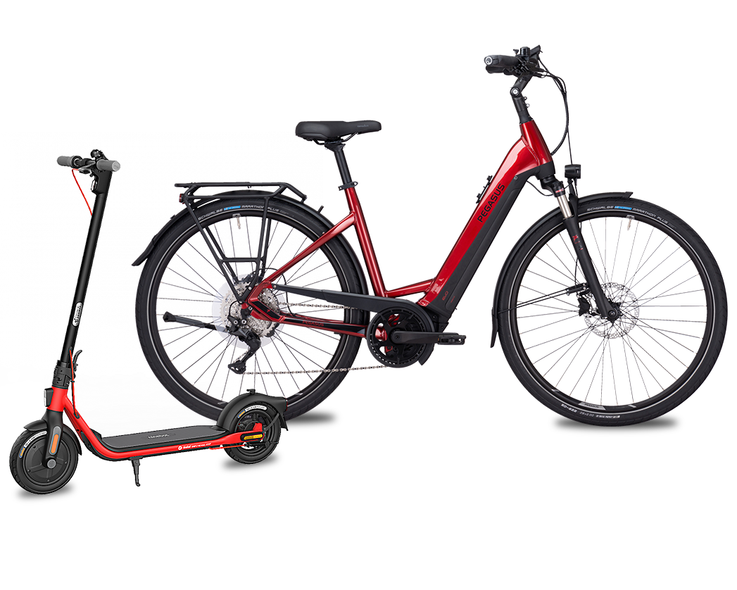 1x E-Bike und 2x E-Scooter
